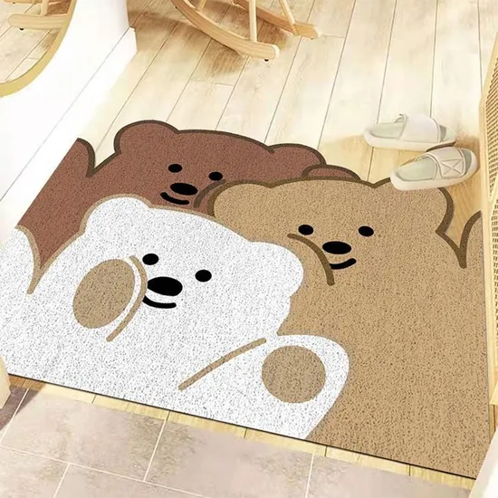 Sublimation PVC Coil Cutting Cushion Bathroom Hawaii Door Mat Rainbow Floor Long Door Mat Rubber Bathroom Rug Set 