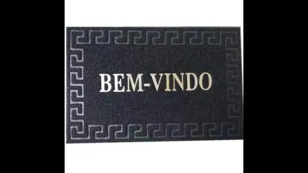 Customized Joint Embossed Loop Pile PVC Coil Door Mat Entrance Welcome Mat 