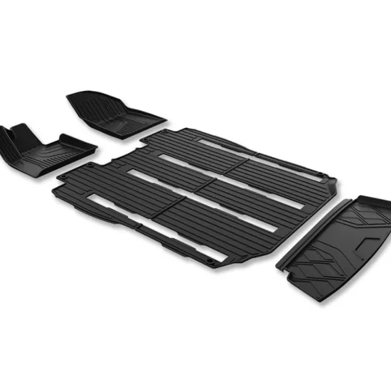 5 PCS Universal TPE Car Floor Mats with Trunk Mat Double Layer All Weather Protection All Covered for Zeekr 